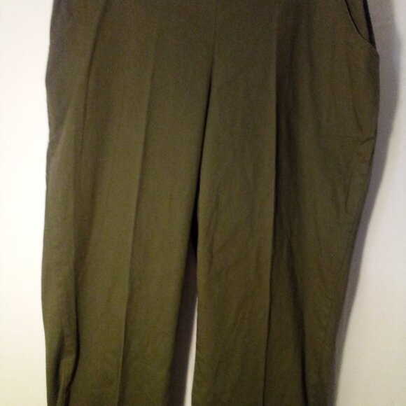 JMS Just My Size Pants Women 3X Comfort Waist Straight Leg Green - Picture 4 of 14